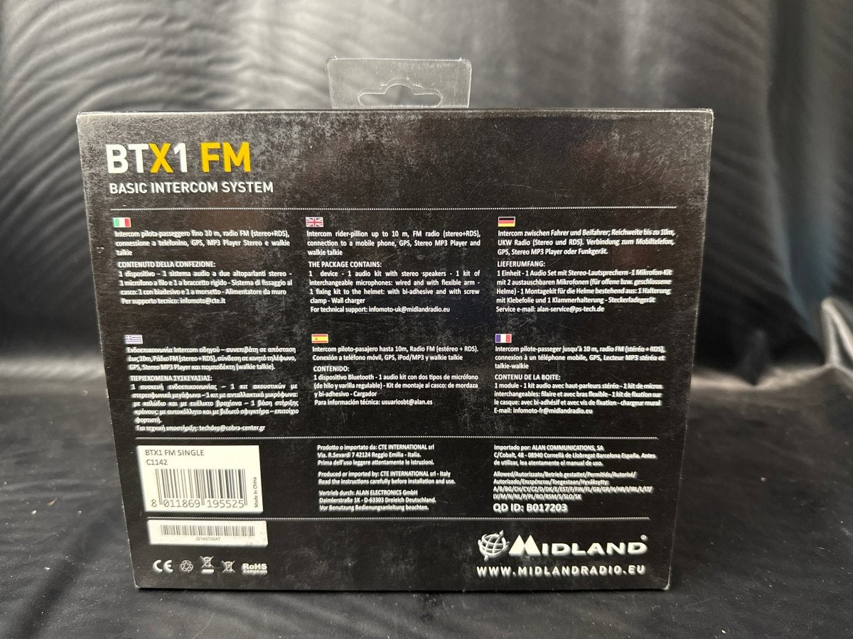 MIDLAND - BTX1 - Basic FM Intercom System - Single Pack - Mega Cash Sydney