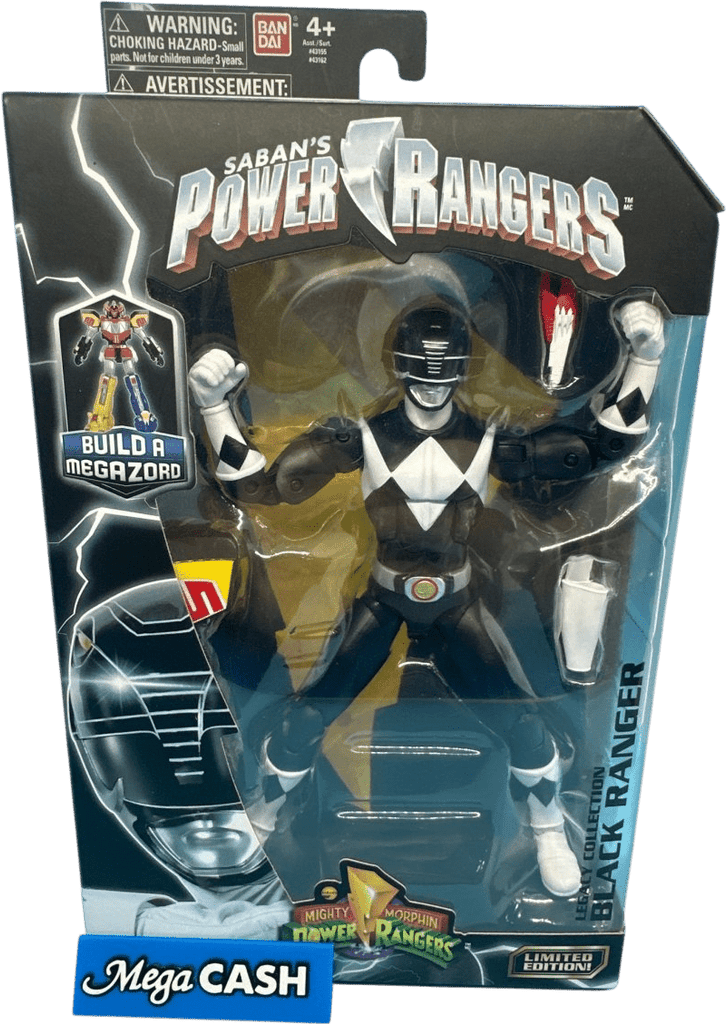 Mighty Morphin Black - Power Ranger Figurine - By Bandai