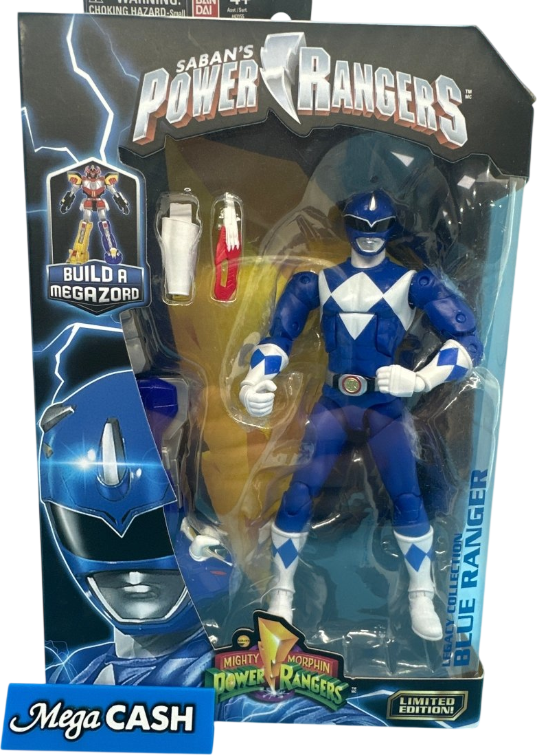 MIGHTY MORPHIN POWER RANGERS - BLUE - Made By Bandai - Mega Cash Sydney