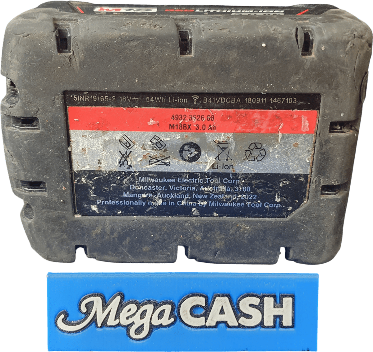 MILWAUKEE - 18V 3.0Ah - Tool Battery - M18BX - Mega Cash Sydney