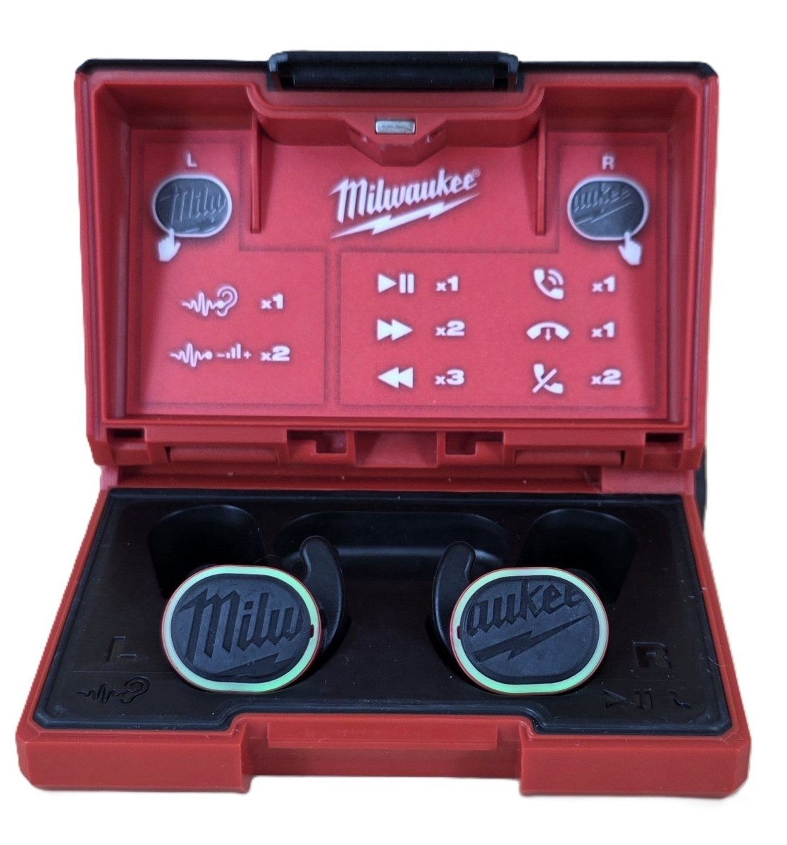 Milwaukee Bluetooth Earbuds L4 RLEPB in Case- In Excellent Condition- No Spare Bud Tips - Mega Cash Sydney