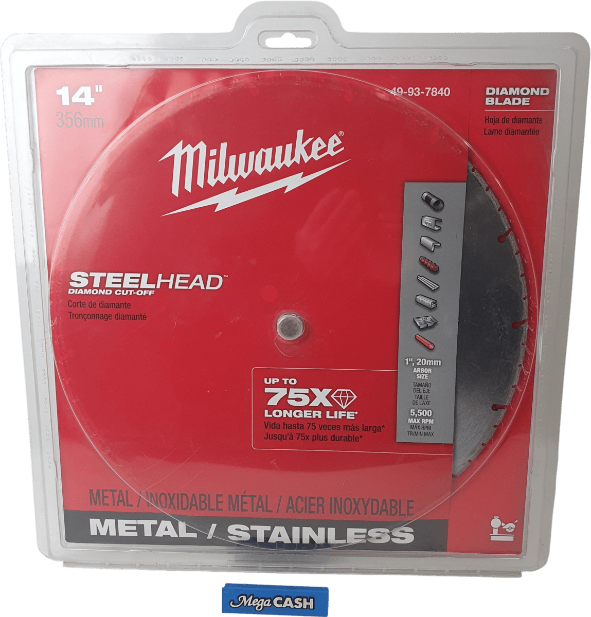 MILWAUKEE DIAMOND BLADE 49 - 93 - 7840 - 14" / 356mm - Mega Cash Sydney