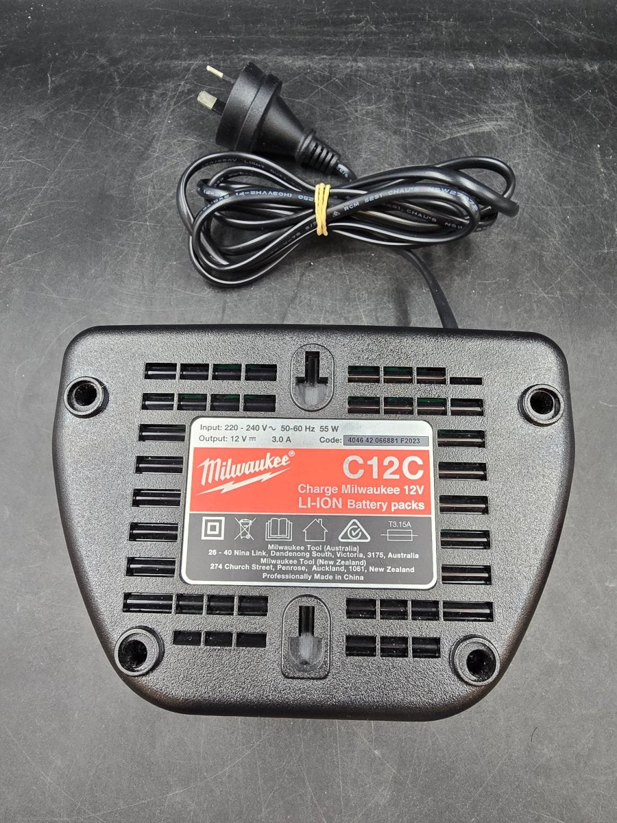 Milwaukee - Lithium-Ion Tool Battery Charger & 3.0Ah Battery - C12C & M12B3 - Mega Cash Sydney