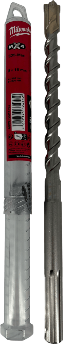 MILWAUKEE MX4 SDS - MAX 18MM ROTARY HAMMER DRILL BIT - IN CASE - Mega Cash Sydney