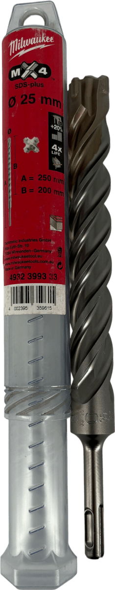 MILWAUKEE MX4 SDS - PLUS 25MM ROTARY HAMMER DRILL BIT - IN CASE - Mega Cash Sydney