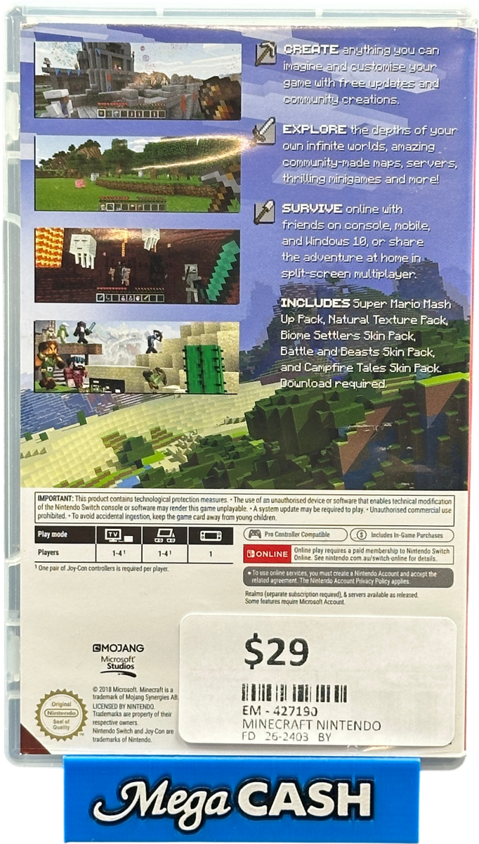 Minecraft - Nintendo Switch Game - Mega Cash Sydney