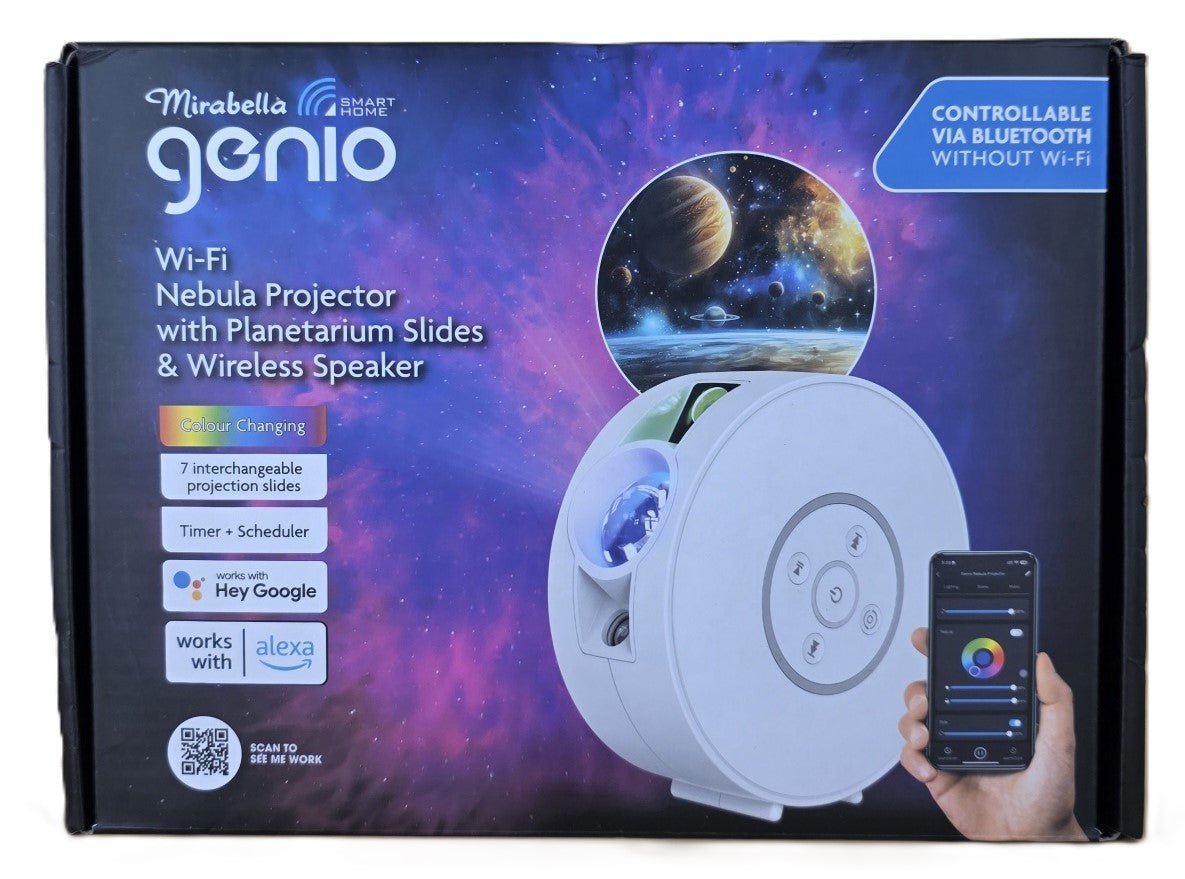 Mirabella Genio Wi-Fi Nebula Projector with Planetarium Slides and Wireless Speaker - Mega Cash Sydney