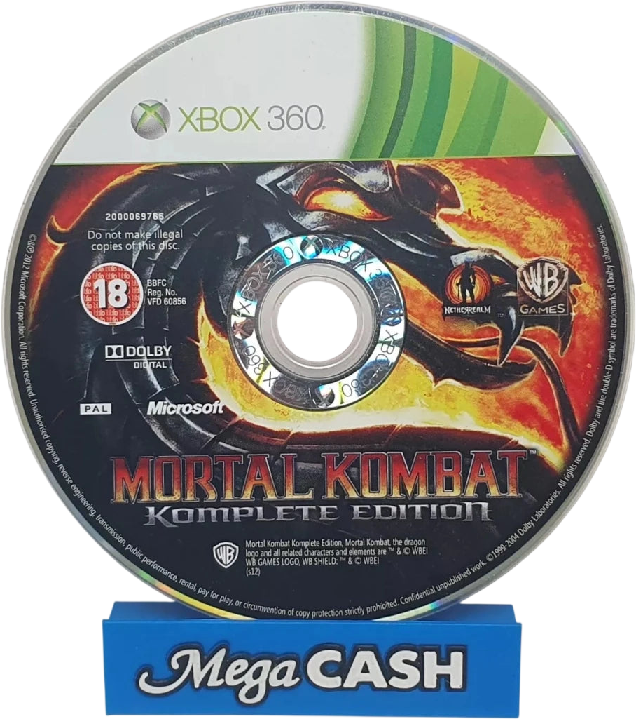 Mortal Kombat : Komplete Edition - Xbox 360 Game - Disc Only - Mega Cash Sydney