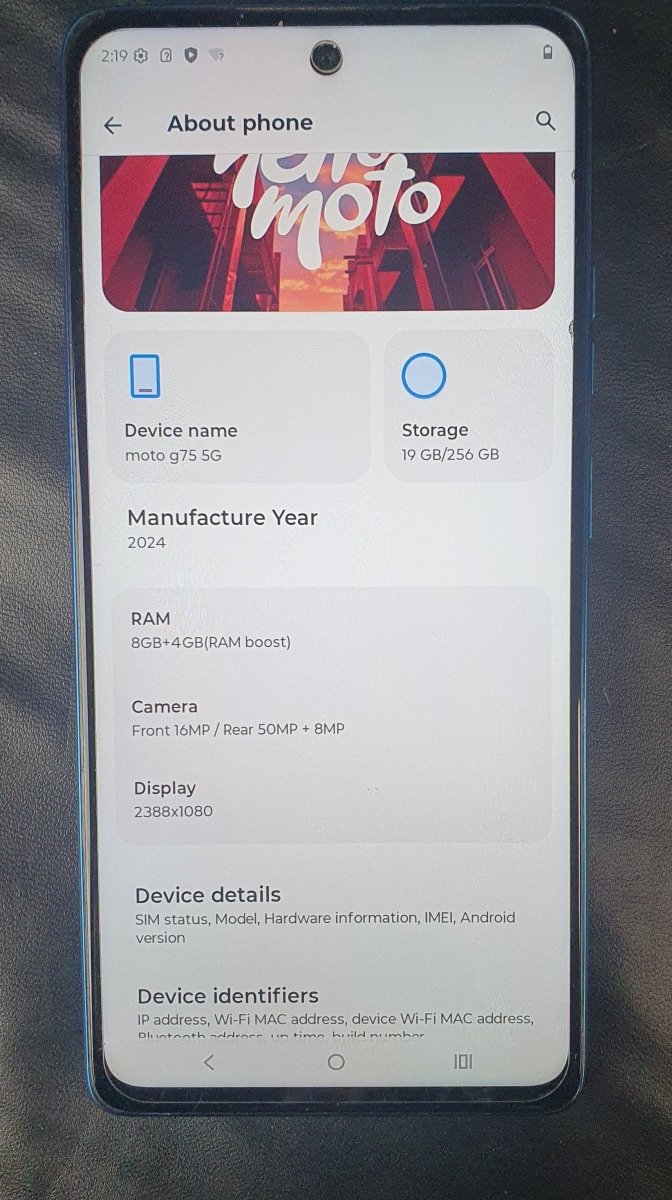 MOTOROLA - MOBILE PHONE - MOTO G75 - 5G - 256GB - Mega Cash Sydney