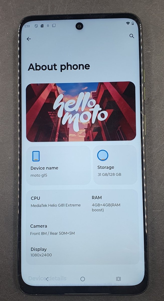 MOTOROLLA - G15 - 128GB - MOBILE PHONE - Mega Cash Sydney