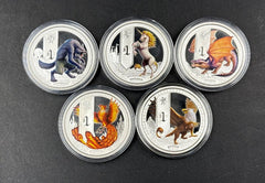 Mythical Creatures - Silver Proof - 5 Coin Set - 2013-2014 - Mega Cash Sydney