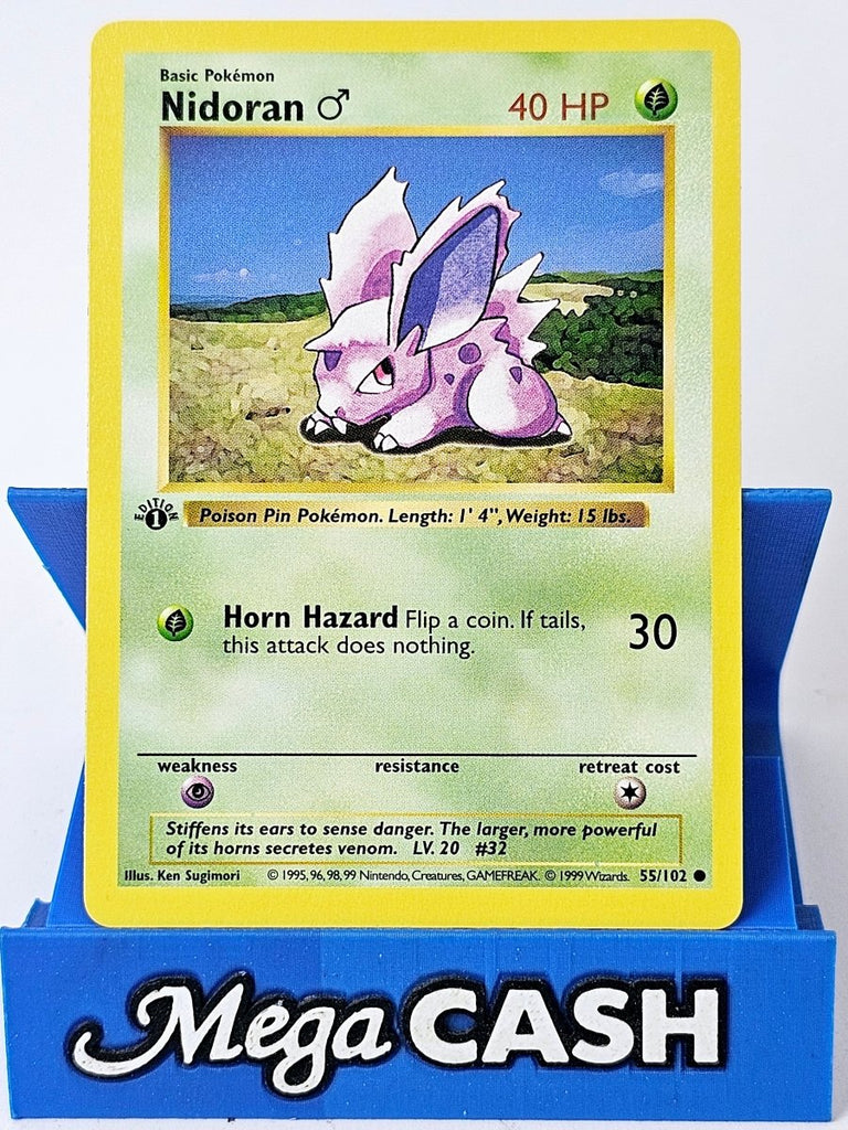 1995 nidoran pokemon card value Nidoran 55/102 First 1st Edition Shadowless Base Set 1999 NM