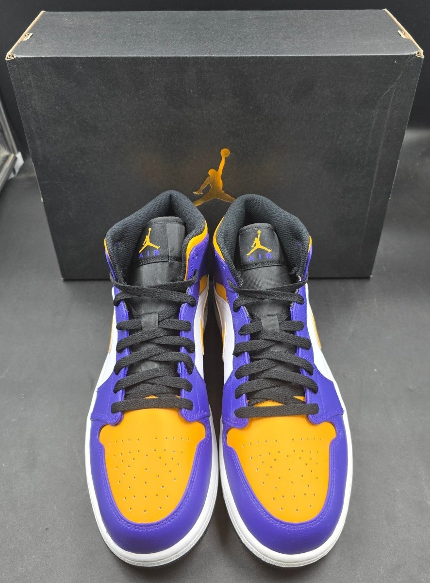 NIKE - Air Jordan 1 Mid - Dark Concord / Taxi-White-Black - Size US 10 - Mega Cash Sydney