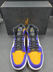 NIKE - Air Jordan 1 Mid - Dark Concord / Taxi-White-Black - Size US 10 - Mega Cash Sydney