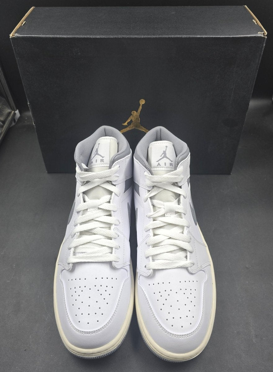 NIKE - Air Jordan 1 Mid - White / Stealth - Size US 13 - Mega Cash Sydney
