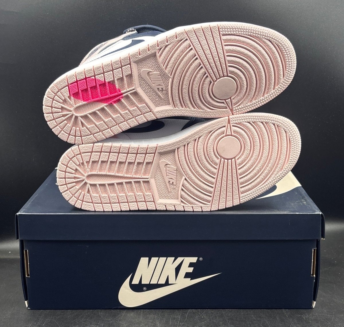 NIKE - Air Jordan 1 Retro High Tops - With Navy, Pink and White - Size 10 US Men’s - Mega Cash Sydney