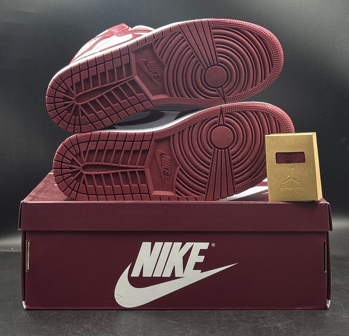 NIKE - Air Jordan 1 Retro High Tops - With White and Maroon Laces - Size 9 US Men’s - Mega Cash Sydney