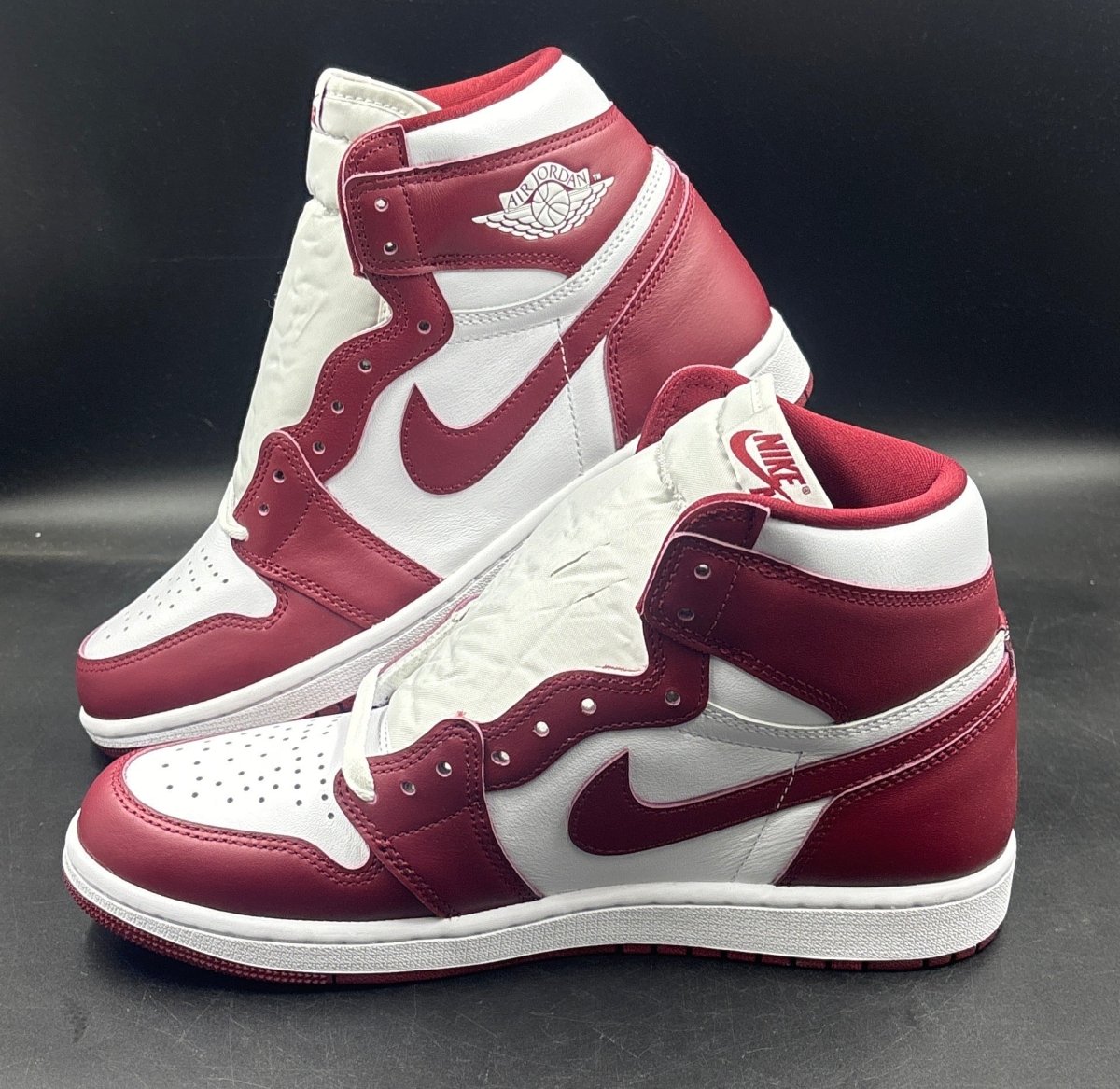 NIKE - Air Jordan 1 Retro High Tops - With White and Maroon Laces - Size 9 US Men’s - Mega Cash Sydney