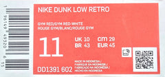 NIKE - Dunk Low Retro - Gym Red / Gym Red-White - Size US 11 - Mega Cash Sydney