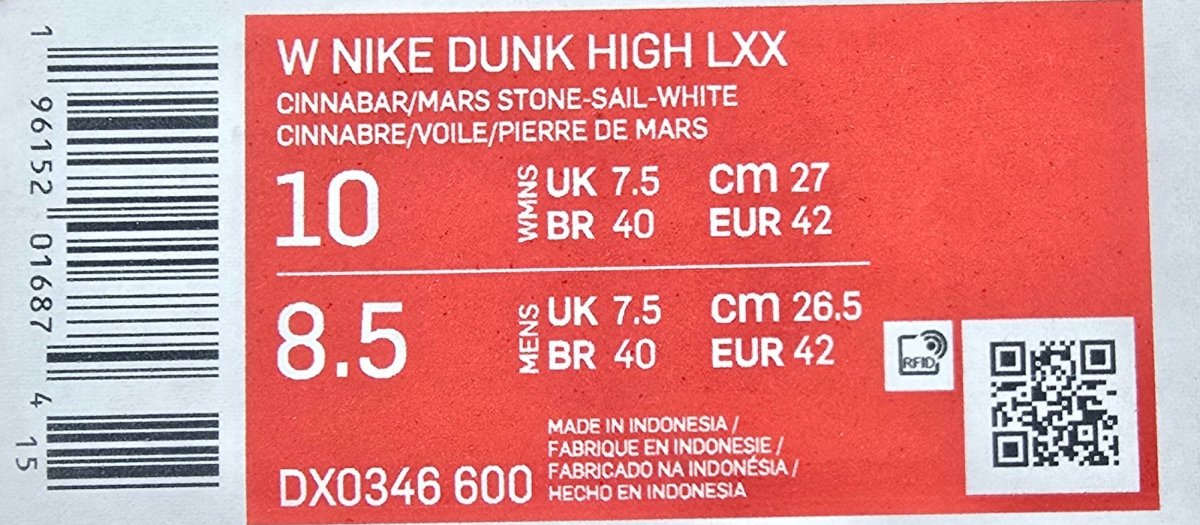 NIKE Womens - Dunk Hi LXX - Size US 10 Mens / Size US 8.5 Womens - Mega Cash Sydney
