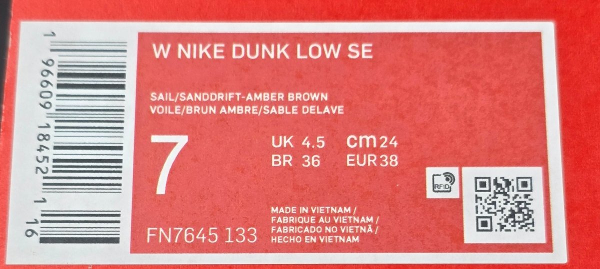 NIKE Womens Size 7 US Sanddrift-Amber Brown Low Dunks - Mega Cash Sydney