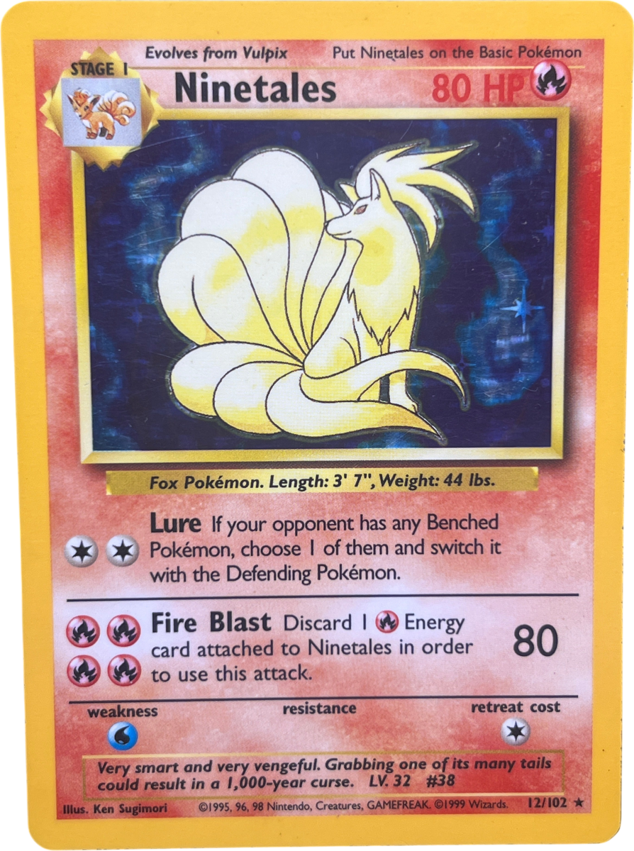 Ninetales Holo 12/102 Base Set Unlimited - Mega Cash Sydney
