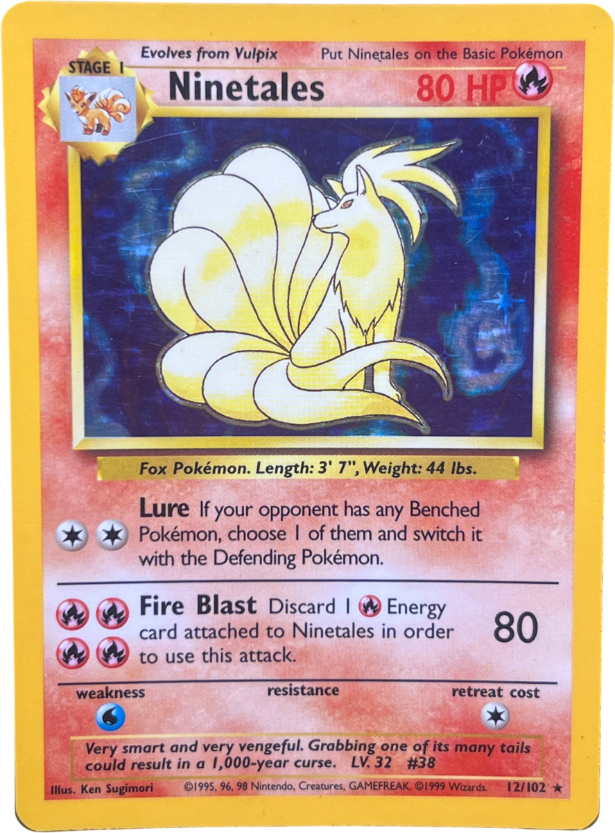 Ninetales Holo 12/102 Base Set Unlimited - Mega Cash Sydney