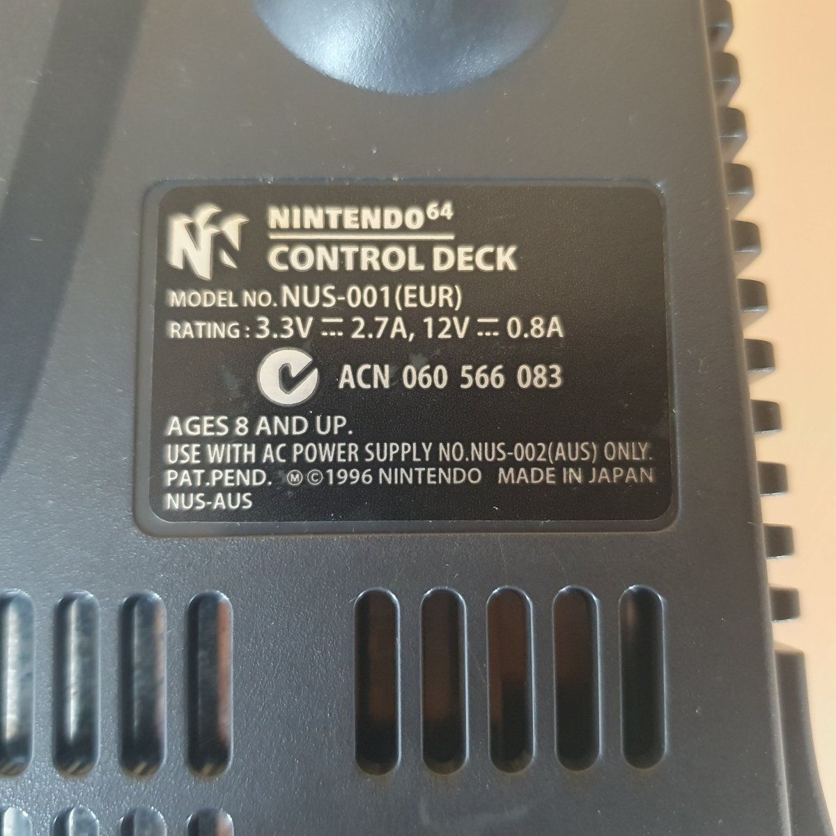 Nintendo 64 (N64) Black NUS - 001 (EUR) + Original Box - Mega Cash Sydney