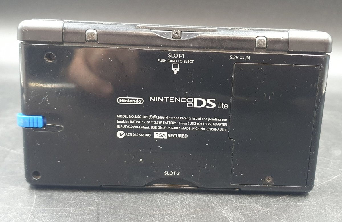 NINTENDO - DS LITE - USG-001 - BLACK - with Charger & Stylus - Mega Cash Sydney