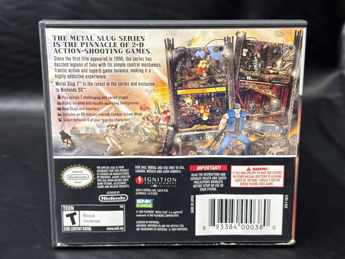 NINTENDO DS - Metal Slug 7 - Mega Cash Sydney