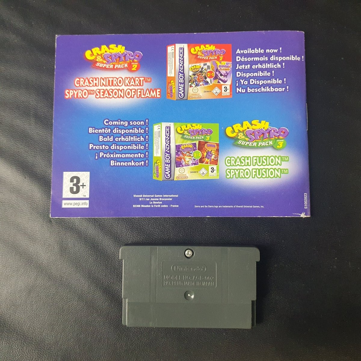 Nintendo Game Boy Advance Cartridge Game - Crash & Spyro - Super Pack Volume 1 - Mega Cash Sydney