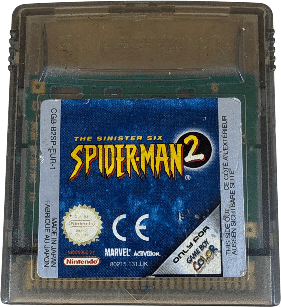 Nintendo Gameboy Colour - Spider-Man 2 - The Sinister Six - Cartridge Only - Mega Cash Sydney