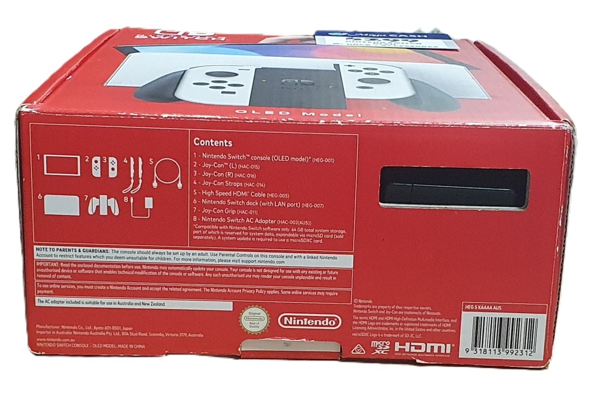 Nintendo Switch OLED Console With Dock and Charger - HEG - 001 - Mega Cash Sydney