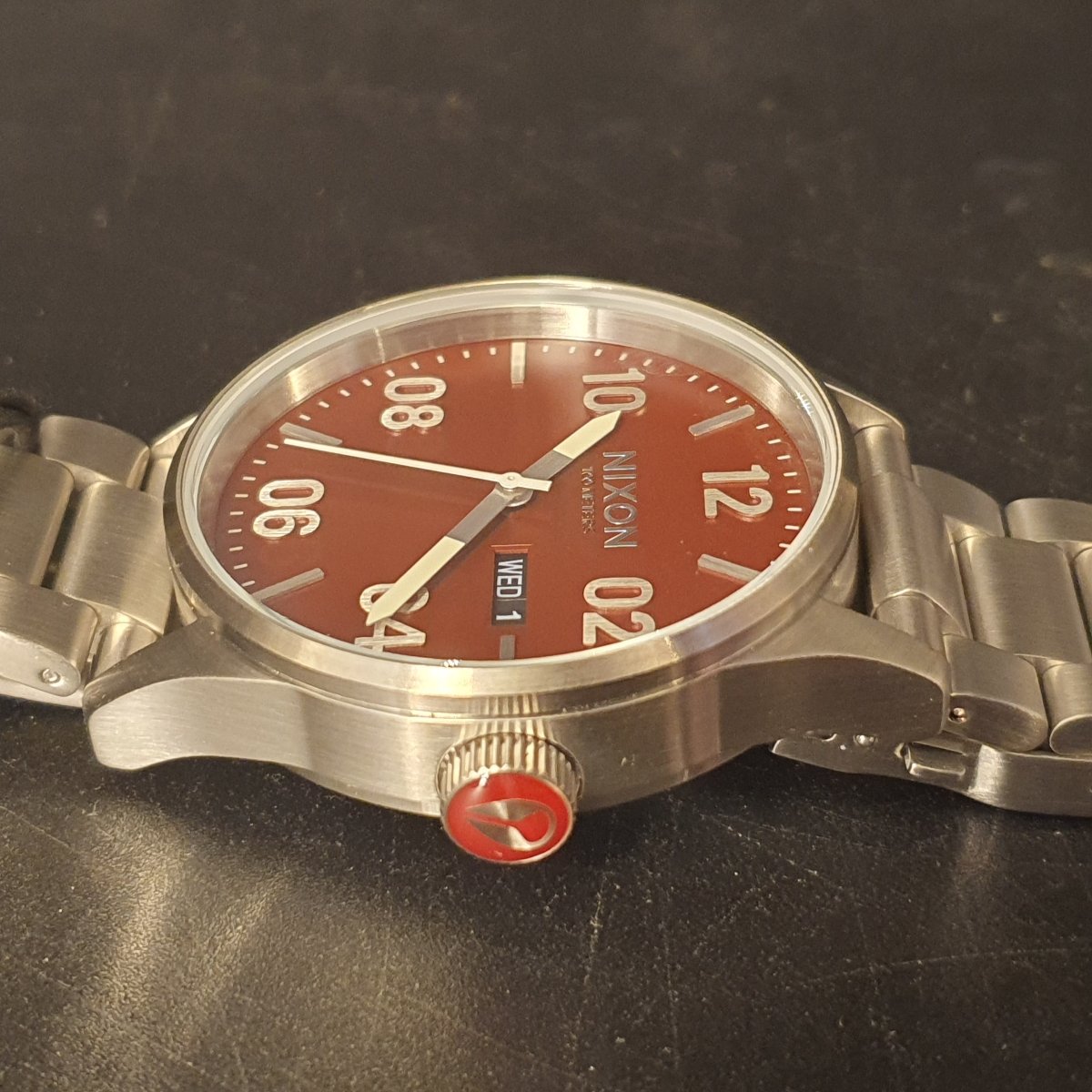 NIXON - Sentry Stainless Steel - Silver/Cranberry - Watch - Mega Cash Sydney