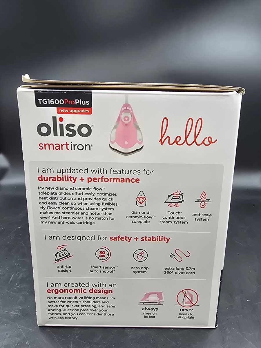 OLISO - Smart Iron - TG1600 PRO PLUS - Mega Cash Sydney