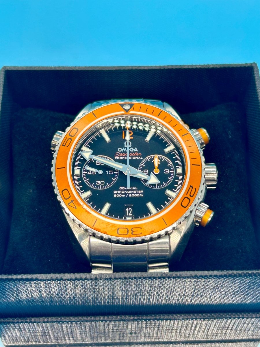 Omega Seamaster Planet Ocean Co - Axial Chronograph Automatic Watch - Mega Cash Sydney
