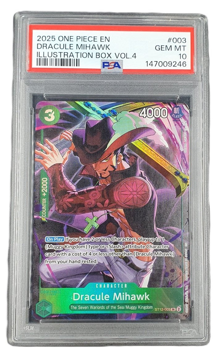 One Piece - Dracule Mihawk - PSA 10 - Mega Cash Sydney