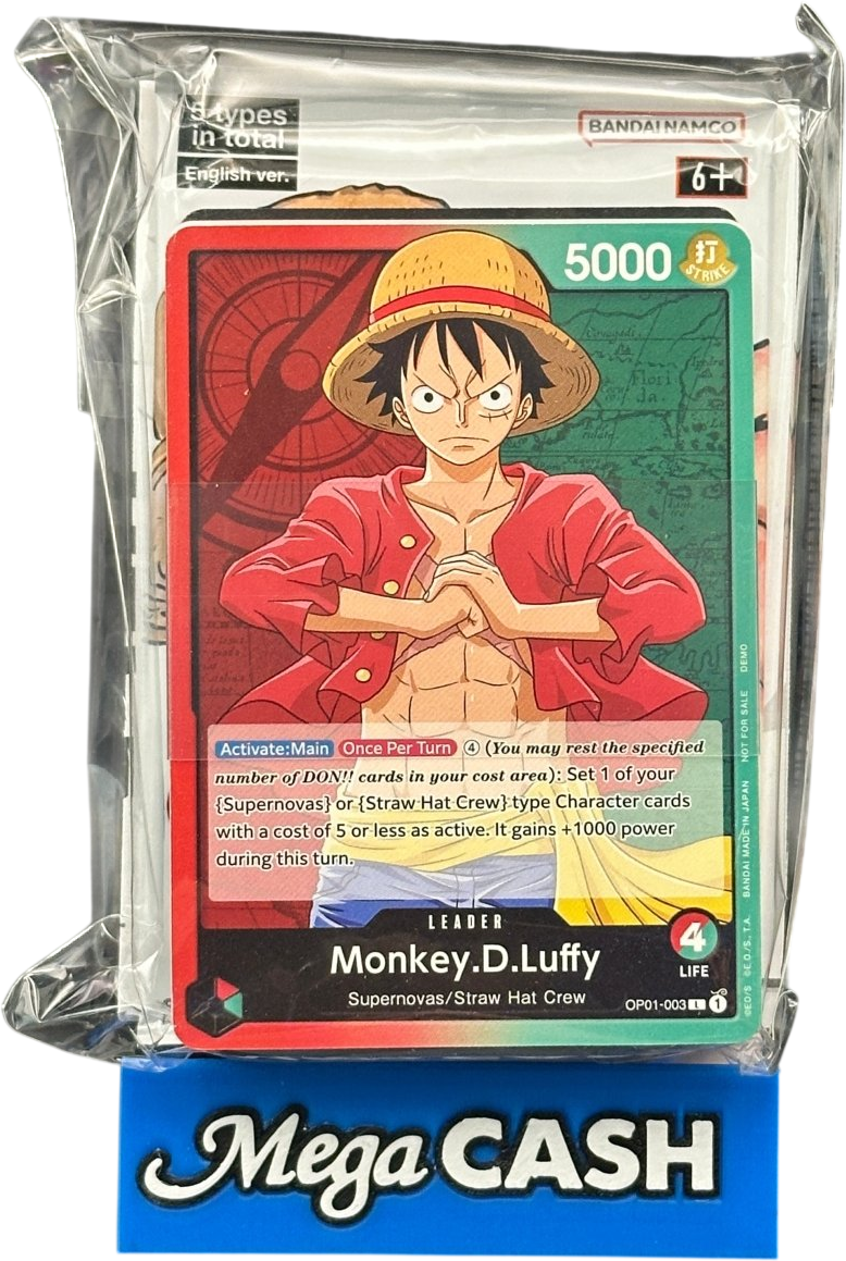 One Piece TCG - Luffy Demo Deck PRE - ERRATA With Promo Pack (SEALED) - Mega Cash Sydney