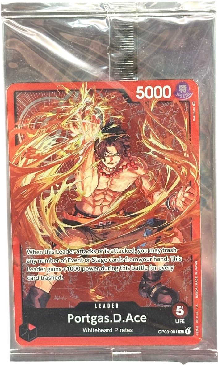 One Piece TCG - Portgas.D.Ace - OP03 - 001 - Special Goods Set Promo (SEALED) - Mega Cash Sydney