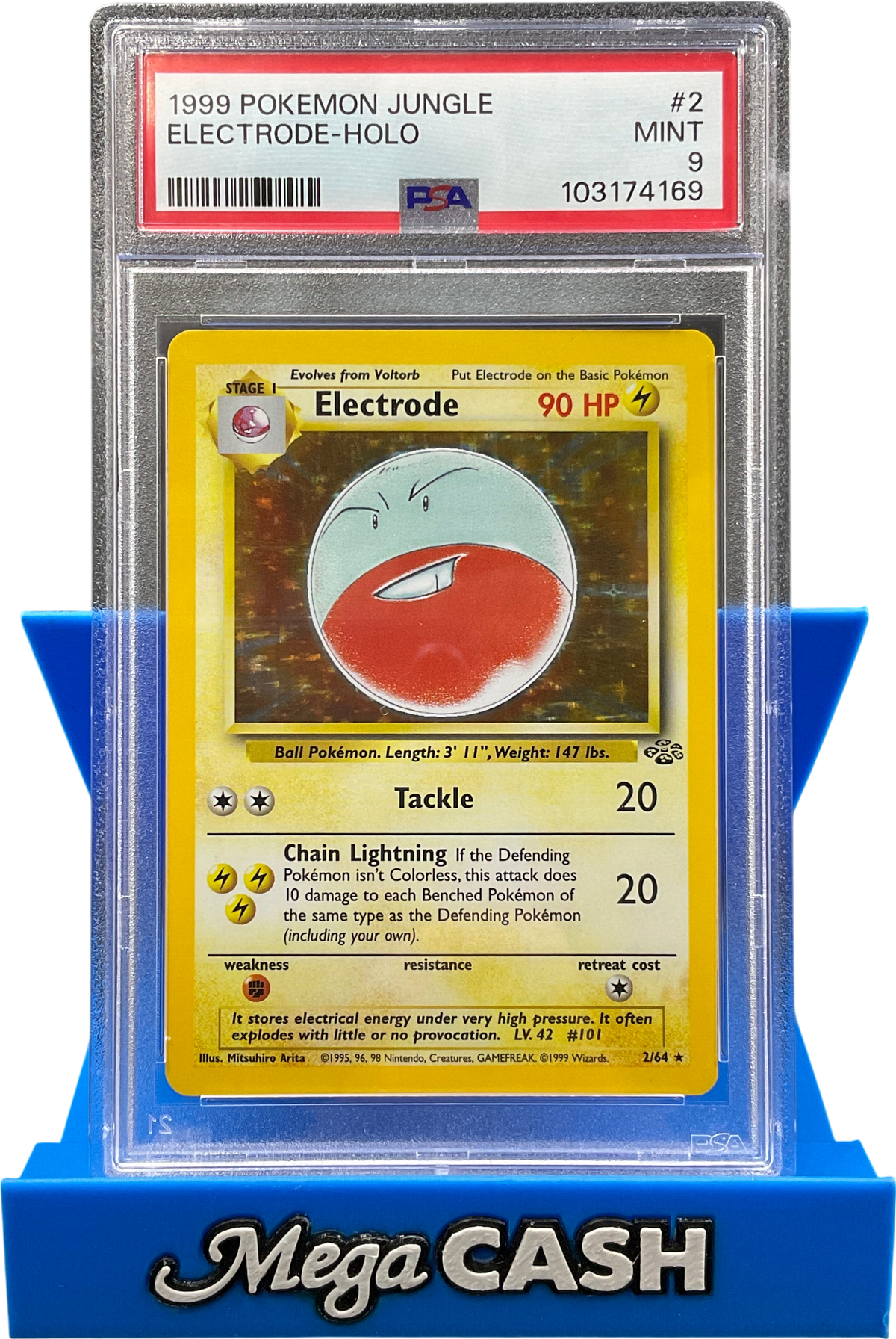 PSA 9 Electrode Holo 2/64 Jungle