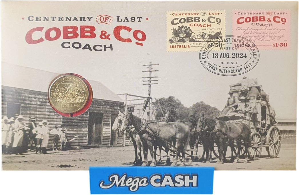 2024 - $1 COIN - COBB AND CO COACH SERVICE - Mega Cash Sydney