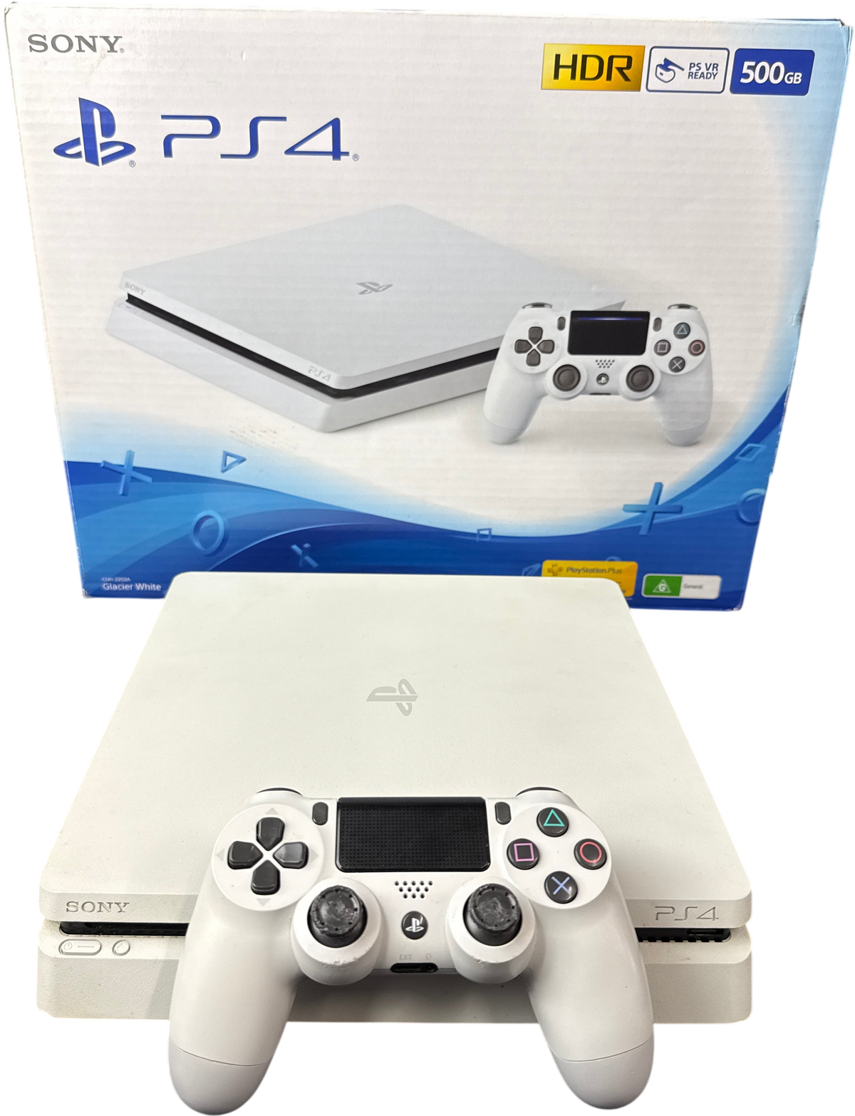 Sony - White Playstation 4 Slim - 500GB - CUH-2202A - SS-13.52