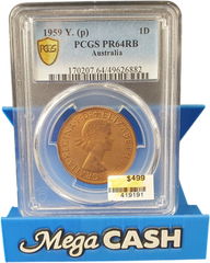 1959 - Y. AUSTRALIAN PENNY - PR64RB - Mega Cash Sydney