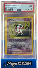 1999 Pokemon Mr. Mime Holo Jungle No Symbol error 6/64 - PSA 9