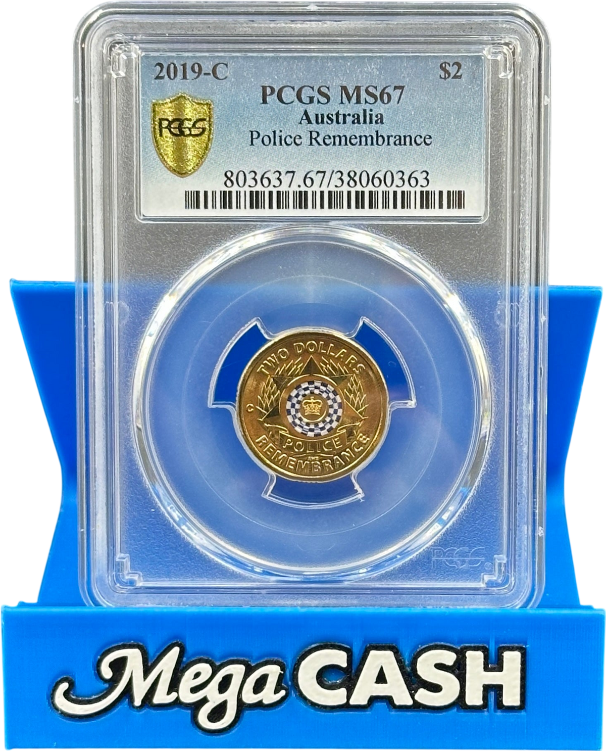 2019 PCGS MS67 Police Remembrance $2 Coin