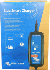 Victron Energy - Blue Smart IP65s SLA/LiFePO4 Charger 12V 5A + Alligator Clips & M8 Eyelets - BPC120533014R