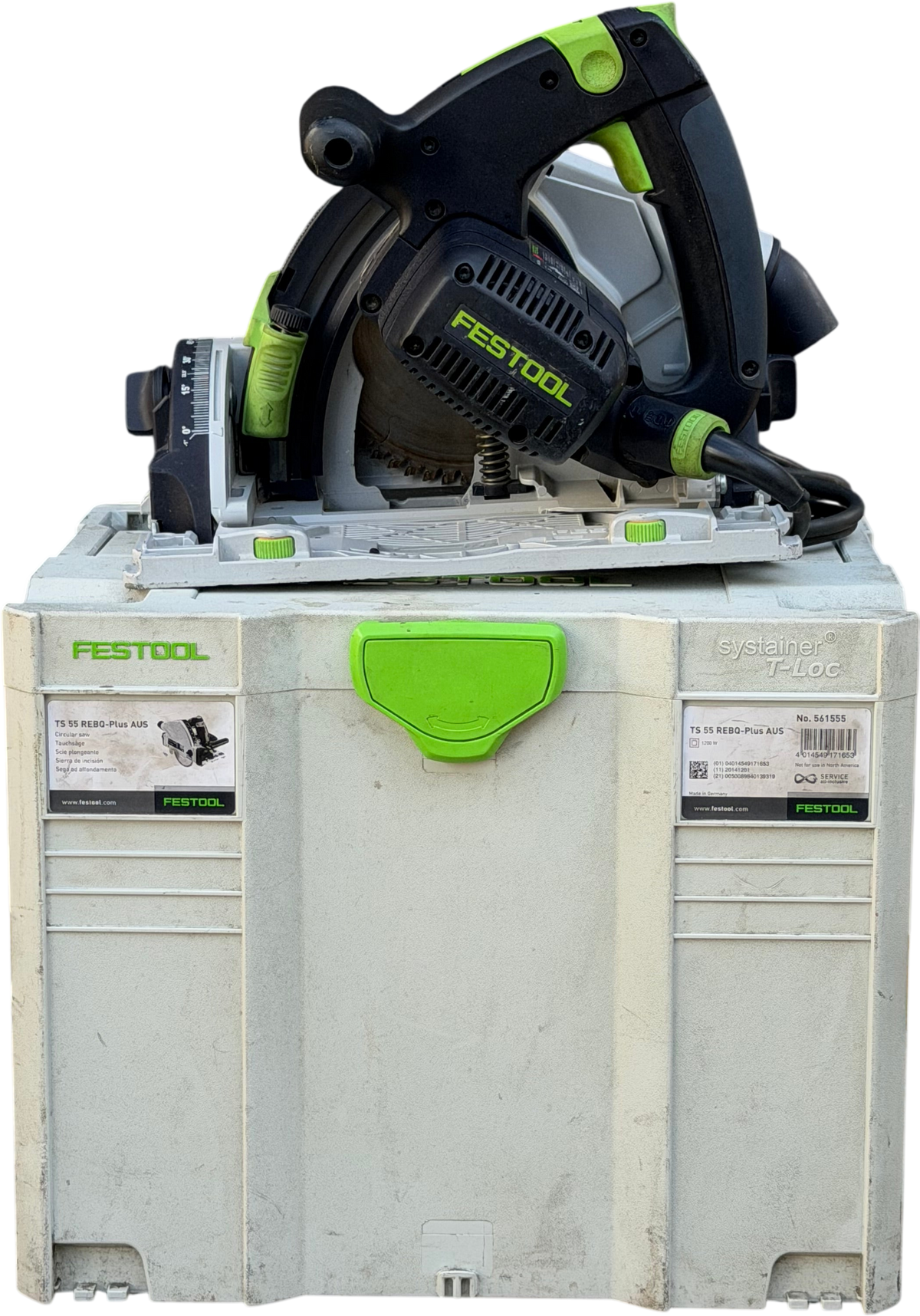 Festool Track Saw TS 55 REBQ with FS 1400/2 Guide Rail Set with Case