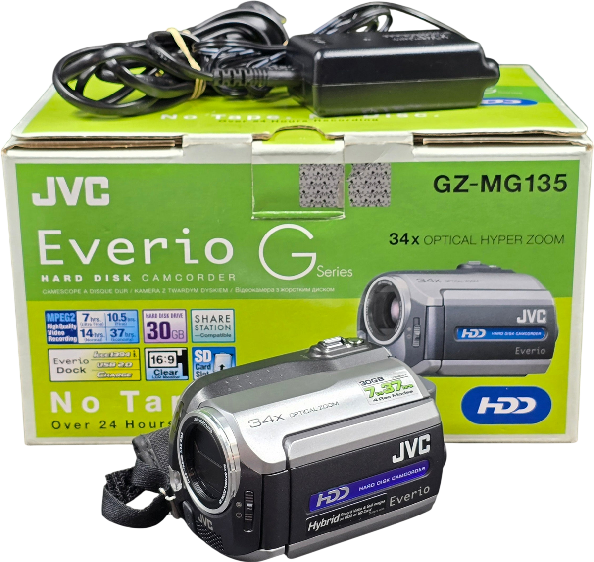 JVC - Everio G Series Hard Disk Camcorder - GZ-MG135
