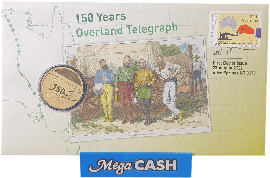 2022 $1 COIN 150 YEARS OVERLAND TELEGRAPH - Mega Cash Sydney