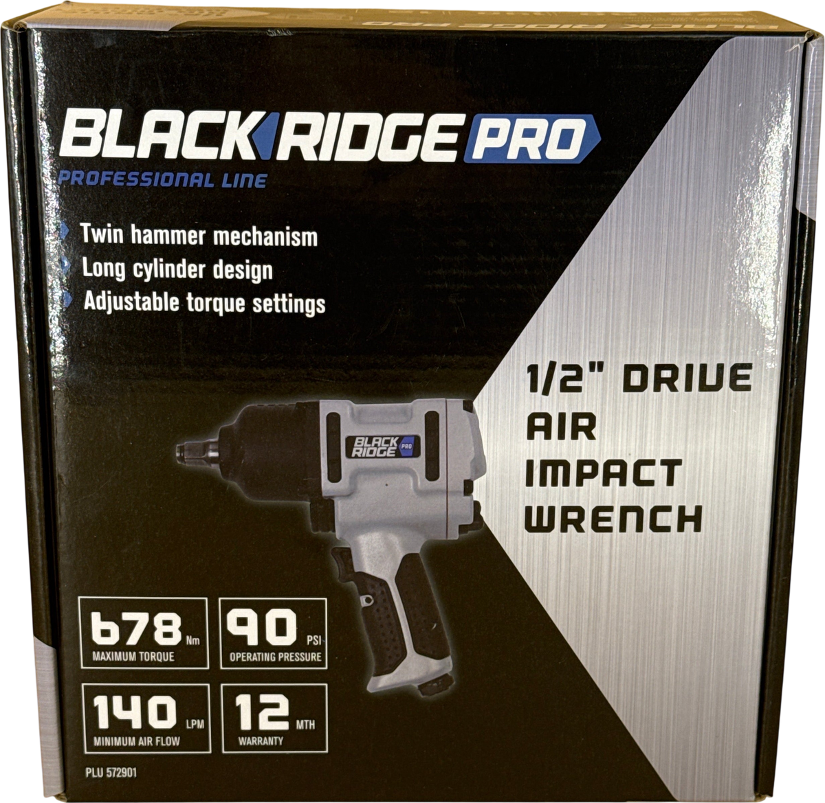 BLACK RIDGE - Pro Air Impact Wrench - 1/2” Drive